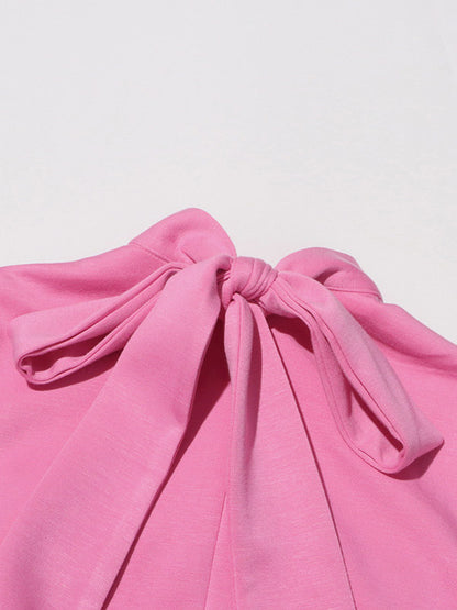 Party Dress Dresses Mini Pink Stand Collar Flowers Sleeveless Casual Semi Formal Dress