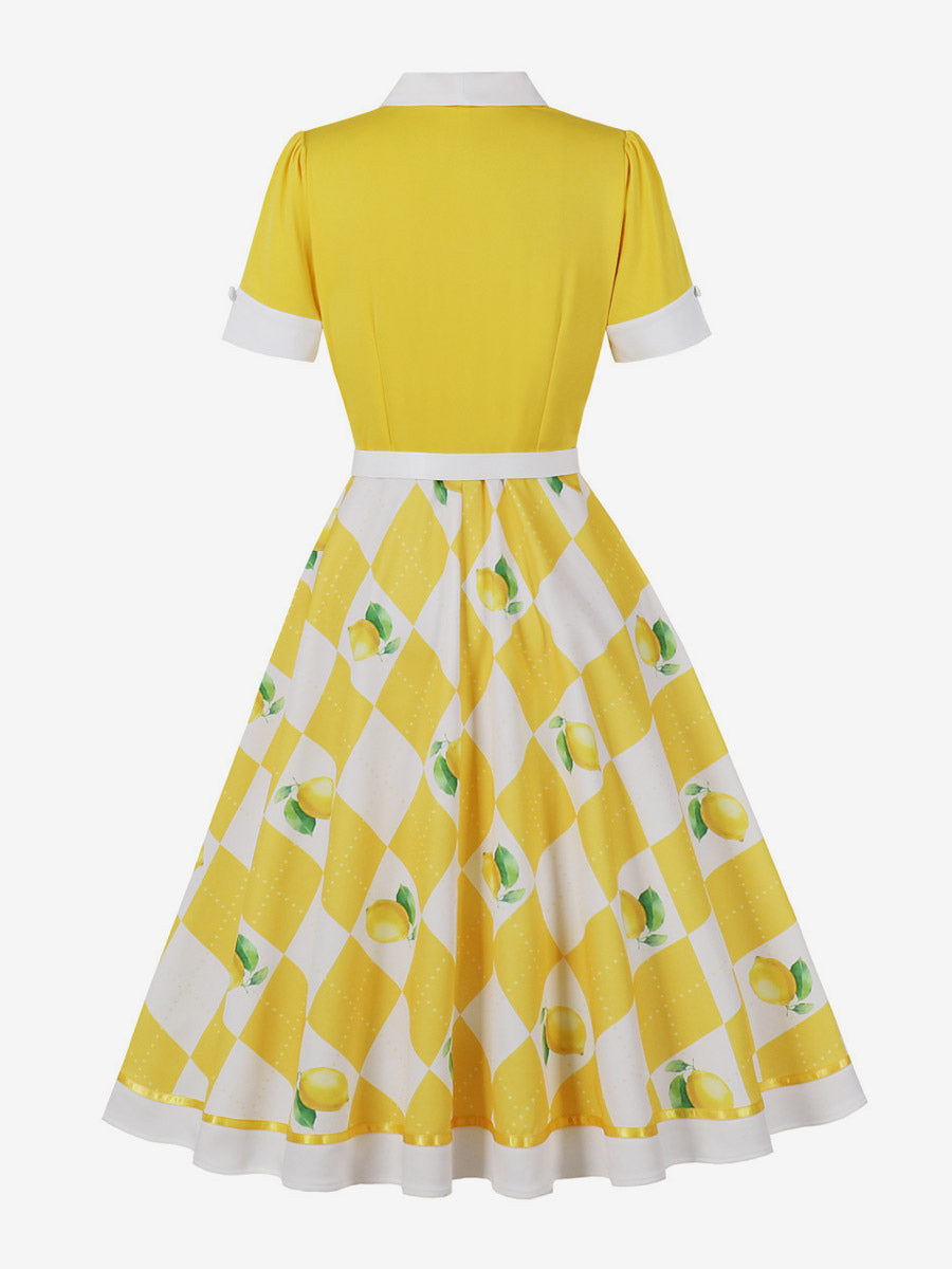 Vintage 1950s Swing Cocktail Dress Women Sleeveless Retro Dress