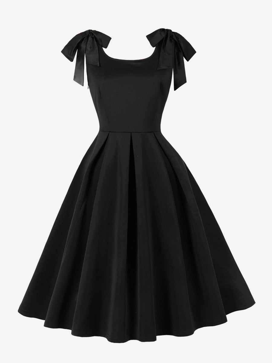 Vintage 1950s Swing Cocktail Dress Women Sleeveless Retro Dress