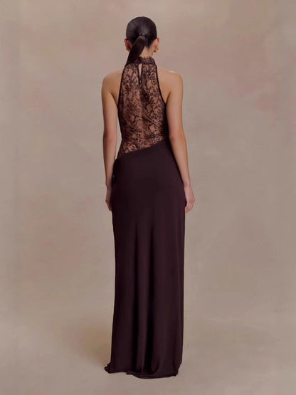 Party Dress Dresses Maxi Burgundy Lace Shaping Classic Semi Formal Dress