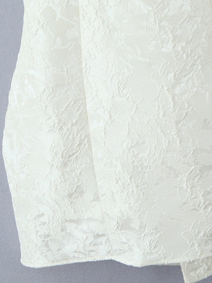 Date Night Dresses Shaping Bows Sleeveless Square Neck Chic White Dress