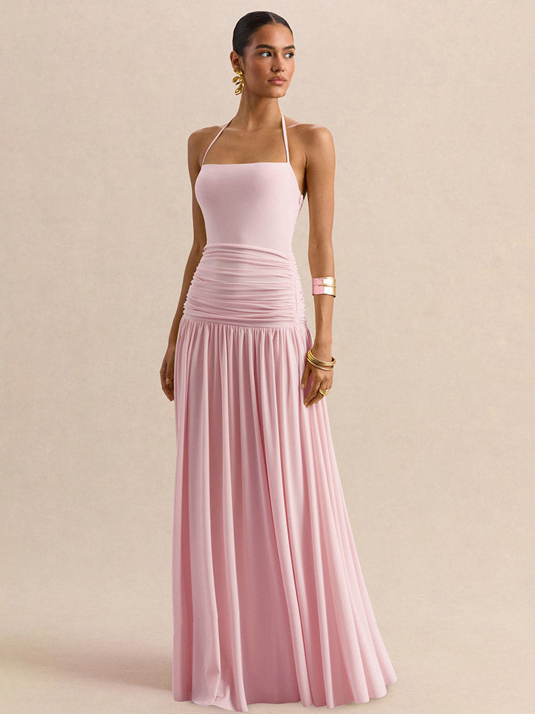 Party Dresses Yellow Straps Neck Short Sleeves Sexy Semi Formal Dress