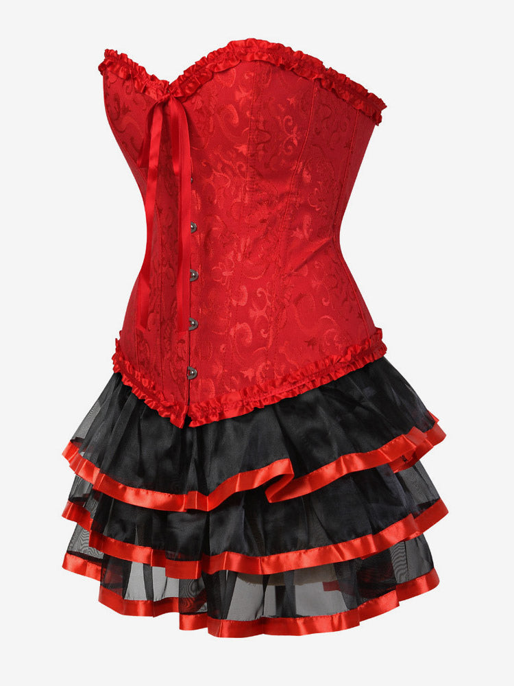 Night Out Dresses Corsets Burgundy Sleeveless Strapless Backless Summer Dress