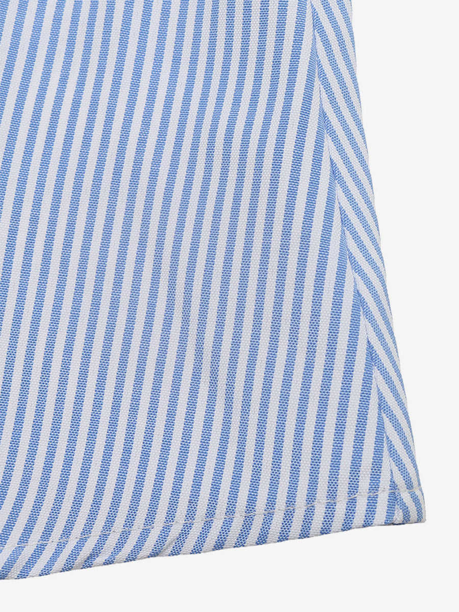 Daily Dresses Maxi Woman's Dress Short Sleeves V-Neck Natural Waist Sweet Buttons Blue Dress