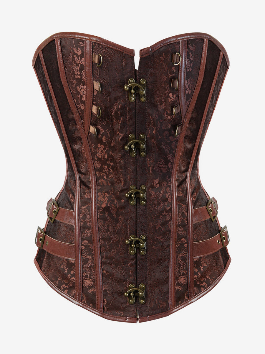 Corset Tops Black Sexy Strapless Slim Fit Buttons Lace-up Tops
