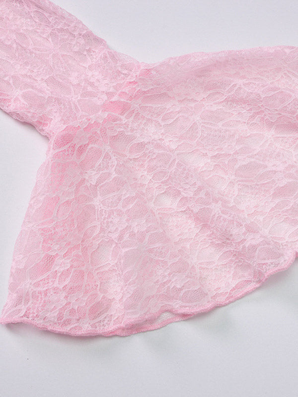 Party Dress Maxi Pink Off-The-Shoulder Lace Long Sleeves Pleated Chic Semi Formal Dress
