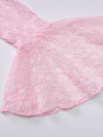 Party Dress Maxi Pink Off-The-Shoulder Lace Long Sleeves Pleated Chic Semi Formal Dress