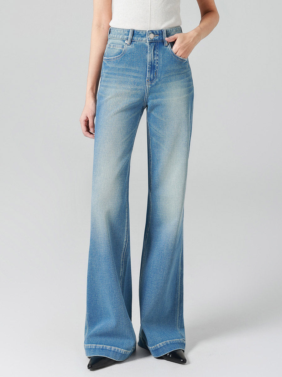 Jeans Women's Bottoms Modern Jeans Elegant Raised Waist Denim