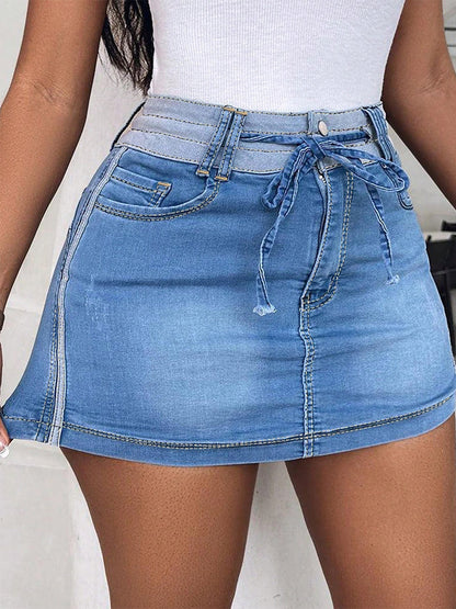 Jeans Women's Bottoms Skinny Modern Denim Casual Sash Jeans