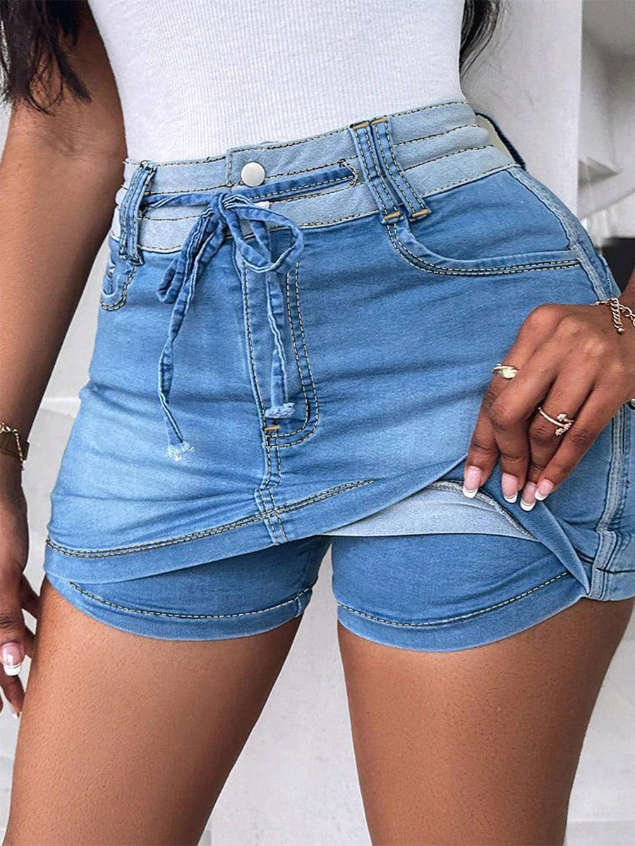 Jeans Women's Bottoms Skinny Modern Denim Casual Sash Jeans