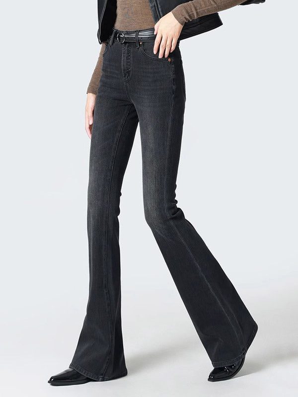 Jeans Women's Bottoms Flared Modern Casual Jeans