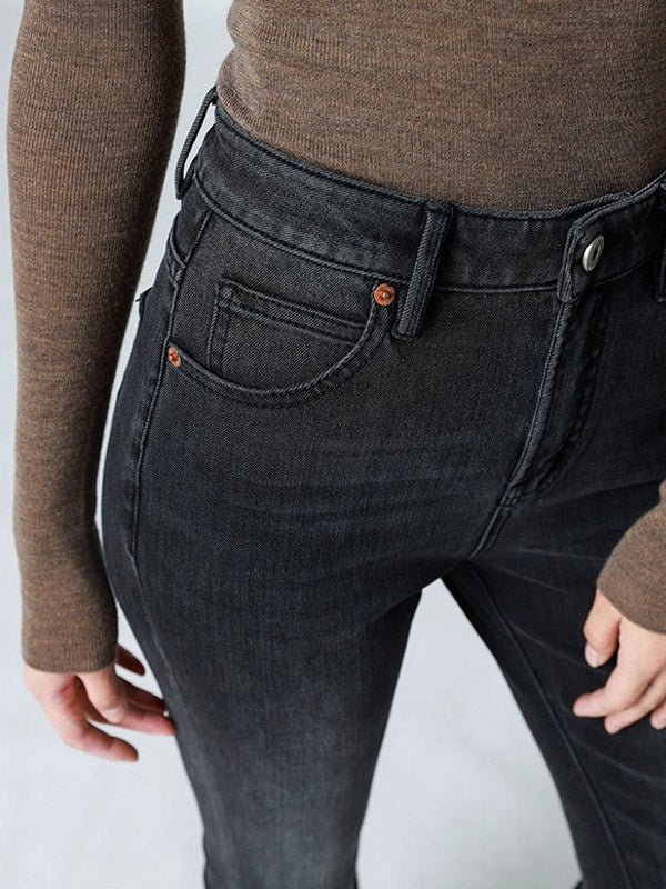 Jeans Women's Bottoms Flared Modern Casual Jeans