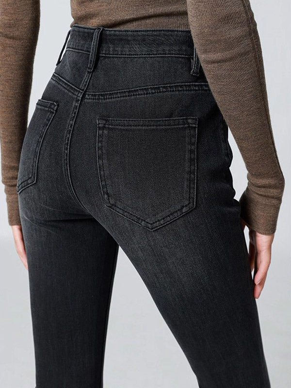 Jeans Women's Bottoms Flared Modern Casual Jeans