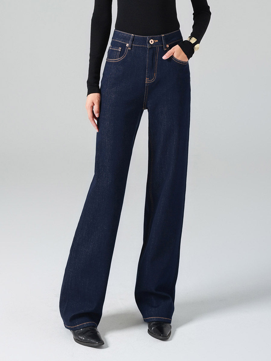 Jeans Women's Bottoms For Woman Wide Cool Cotton Elegant Jeans
