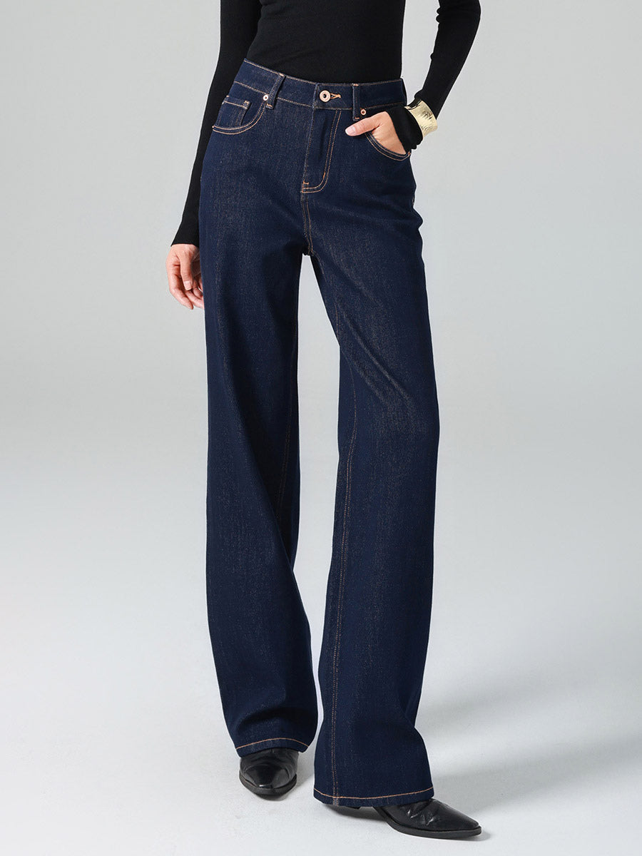 Jeans Women's Bottoms For Woman Wide Cool Cotton Elegant Jeans