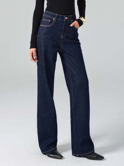 Jeans Women's Bottoms For Woman Wide Cool Cotton Elegant Jeans