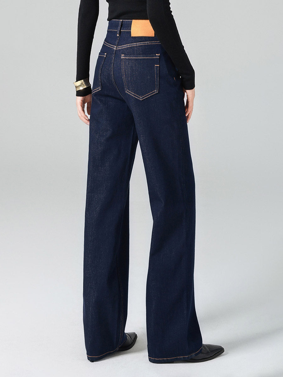 Jeans Women's Bottoms For Woman Wide Cool Cotton Elegant Jeans