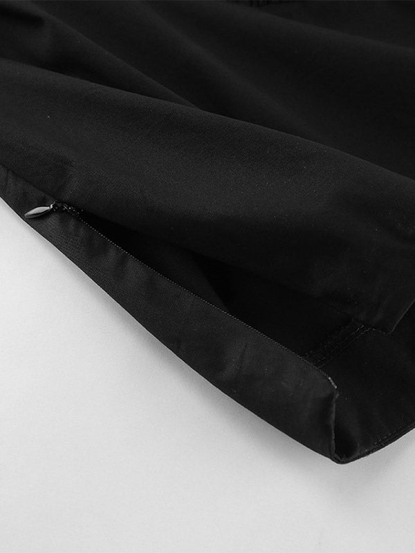 Skirts Black Irregular Short Women's Bottoms