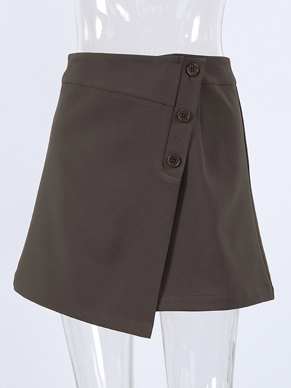 Skirts Brown Summer Mini Women's Bottoms