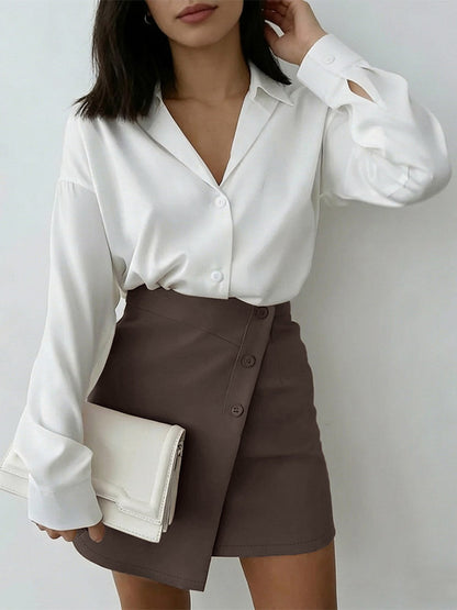 Skirts Brown Summer Mini Women's Bottoms