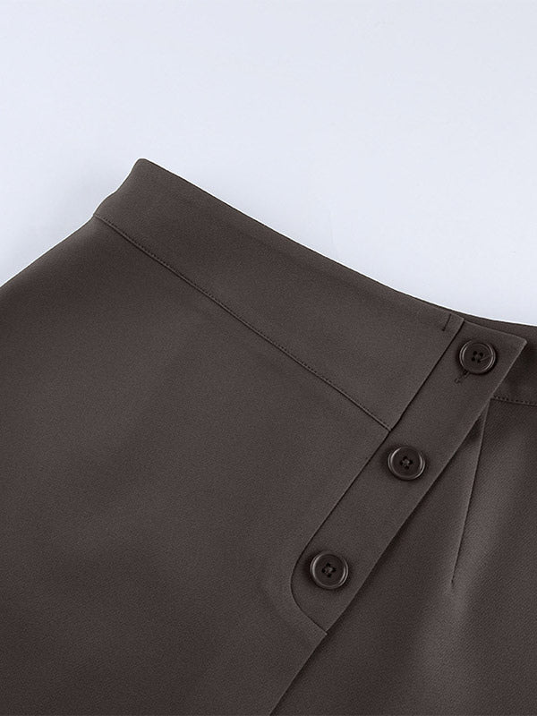 Skirts Brown Summer Mini Women's Bottoms