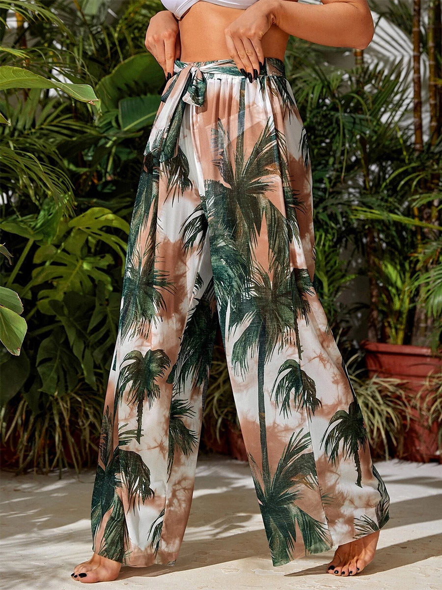 Pants Orange Red Raised Waist Trousers