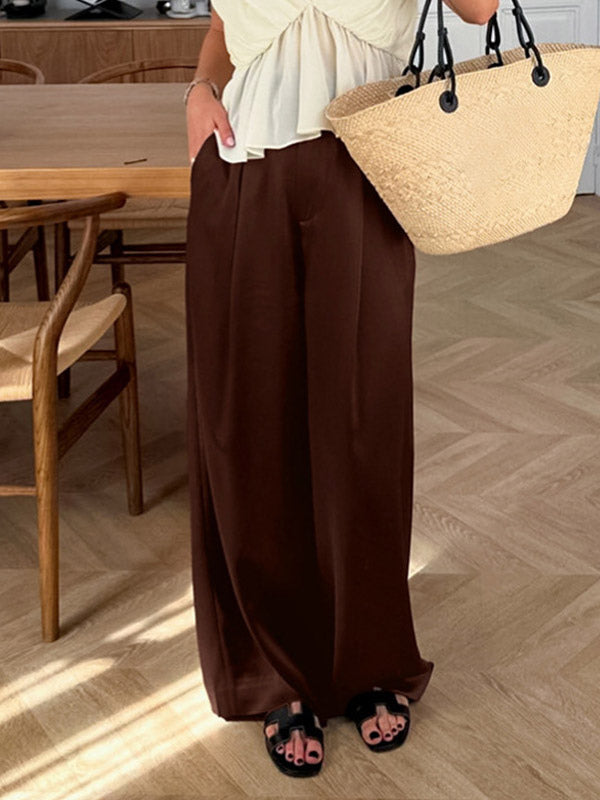 Pants Brown Raised Waist Trousers