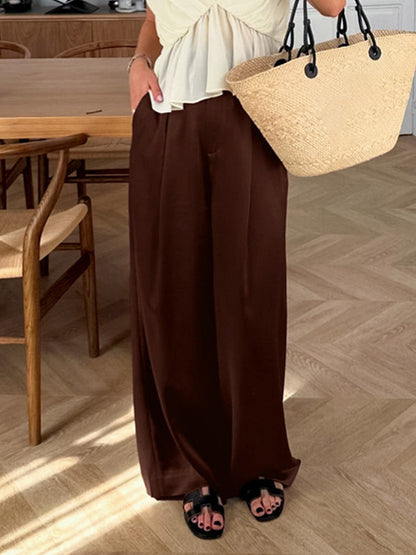Pants Brown Raised Waist Trousers
