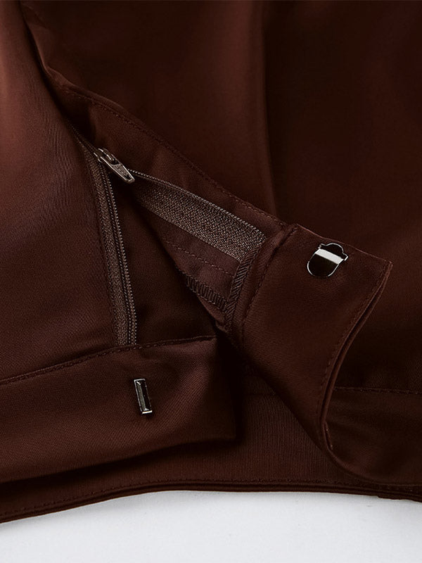 Pants Brown Raised Waist Trousers