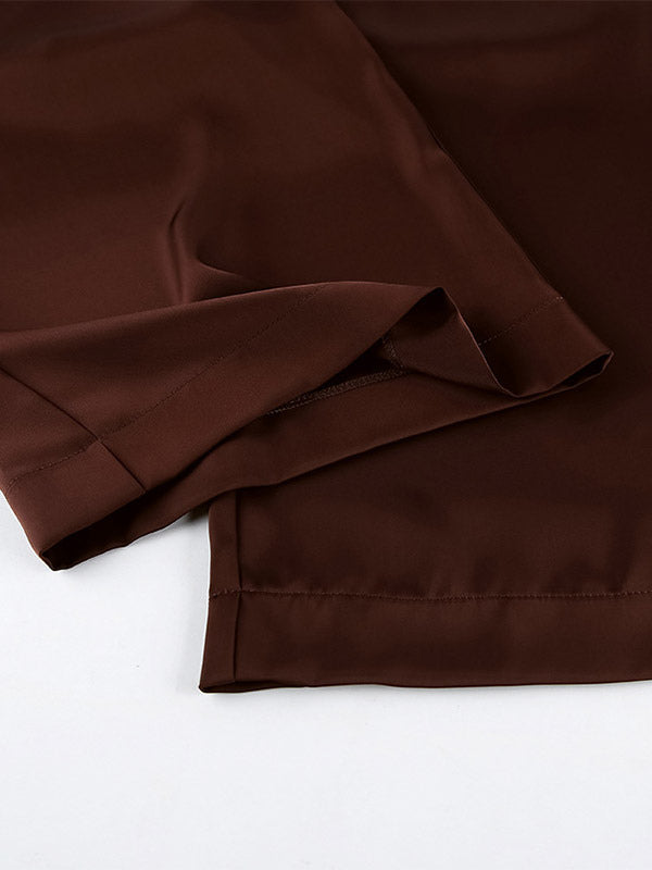 Pants Brown Raised Waist Trousers