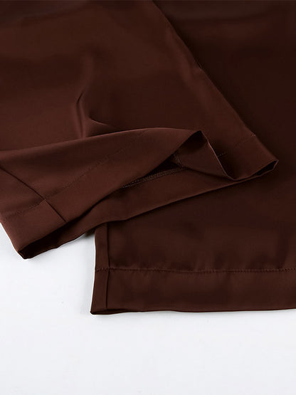 Pants Brown Raised Waist Trousers
