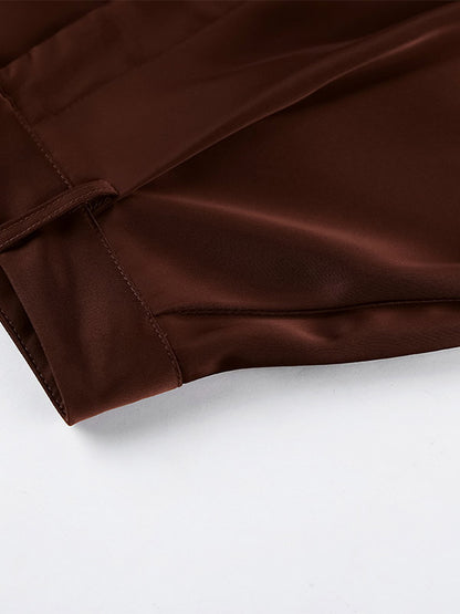 Pants Brown Raised Waist Trousers