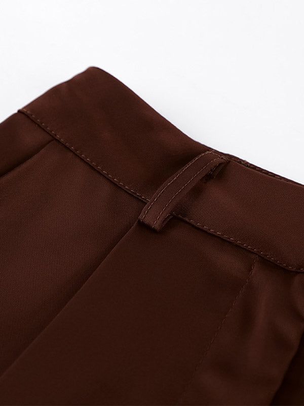 Pants Brown Raised Waist Trousers