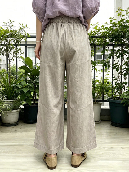 Pants Black Polyester Trousers