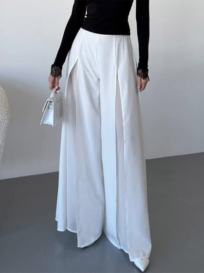 Pants Black Raised Waist Trousers