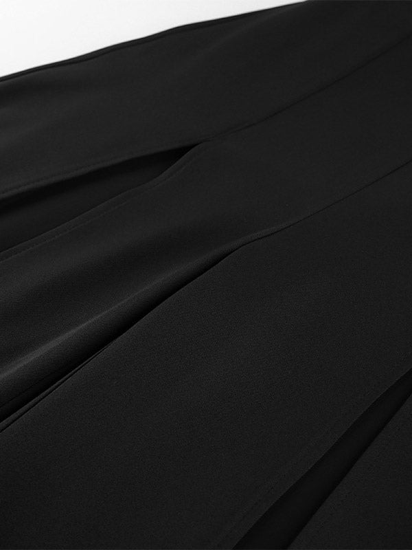 Pants Black Raised Waist Trousers