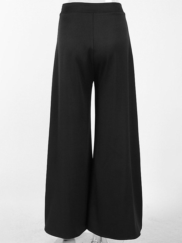 Pants Black Raised Waist Trousers