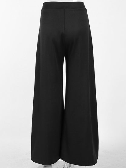 Pants Black Raised Waist Trousers