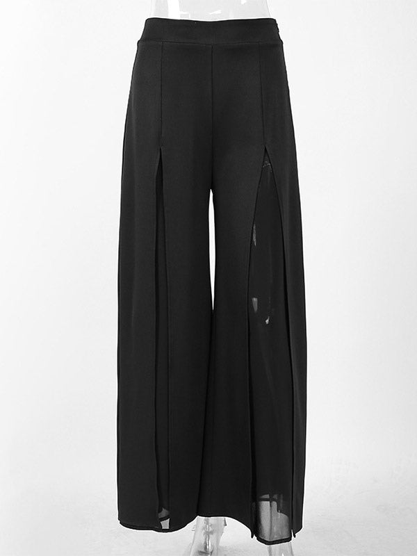 Pants Black Raised Waist Trousers