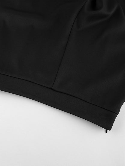 Pants Black Raised Waist Trousers