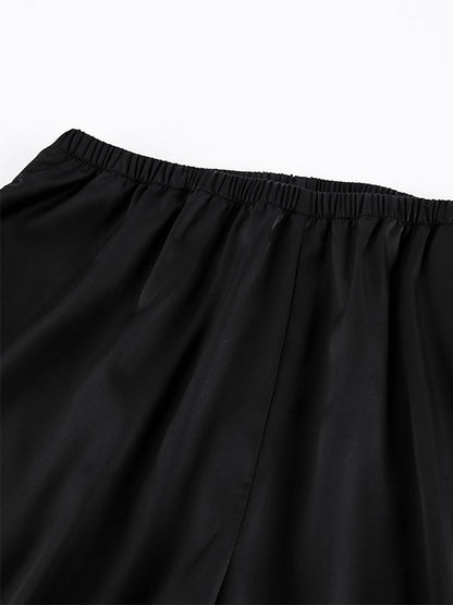 Pants Black Raised Waist Trousers