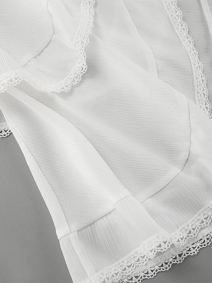 Skirts White Raised Waist Elegant Mini Women's Bottoms
