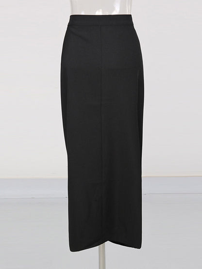Skirts Khaki Elegant Clothes Spring Long Women's Bottoms
