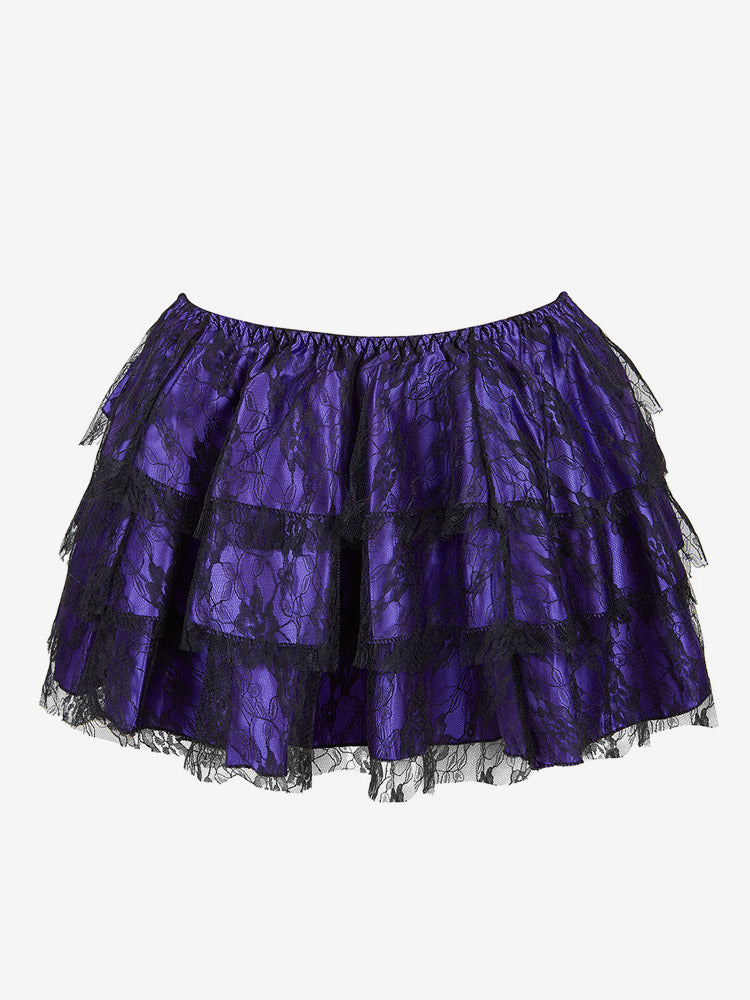 Skirts Green Layered Chic Fall Mini Women's Bottoms