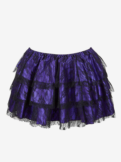 Skirts Green Layered Chic Fall Mini Women's Bottoms
