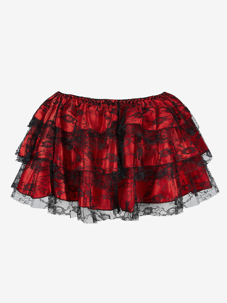 Skirts Green Layered Chic Fall Mini Women's Bottoms