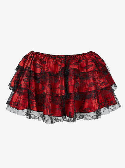 Skirts Green Layered Chic Fall Mini Women's Bottoms