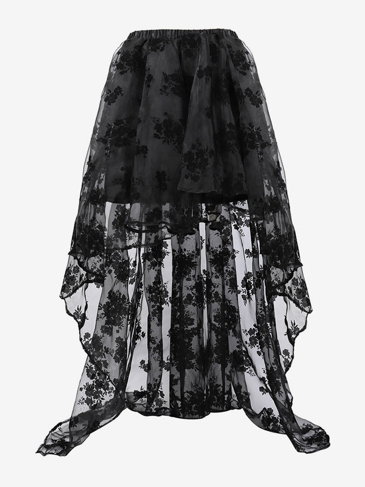 Skirts Black Chic Spring Long Women's Bottoms