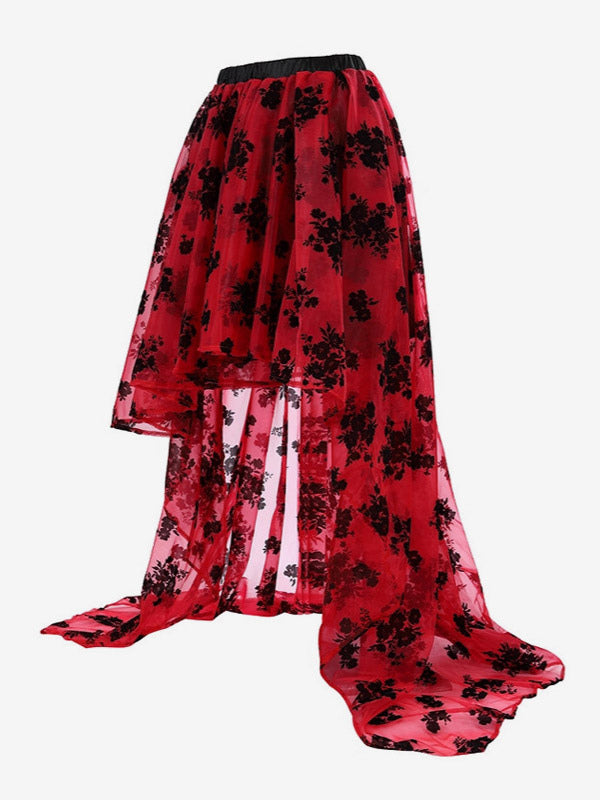 Skirts Black Chic Spring Long Women's Bottoms