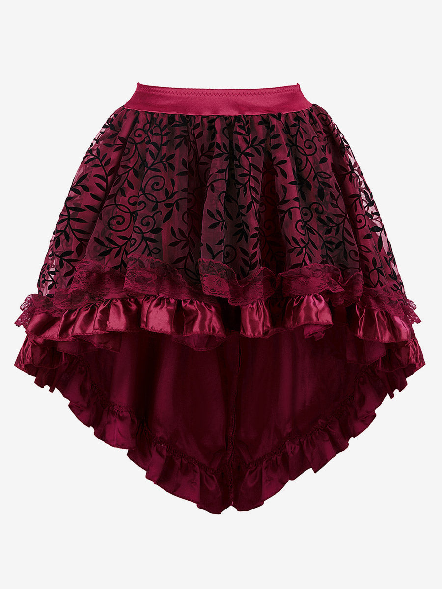 Skirts Black Tulle Raised Waist Sexy Irregular Mini Women's Bottoms